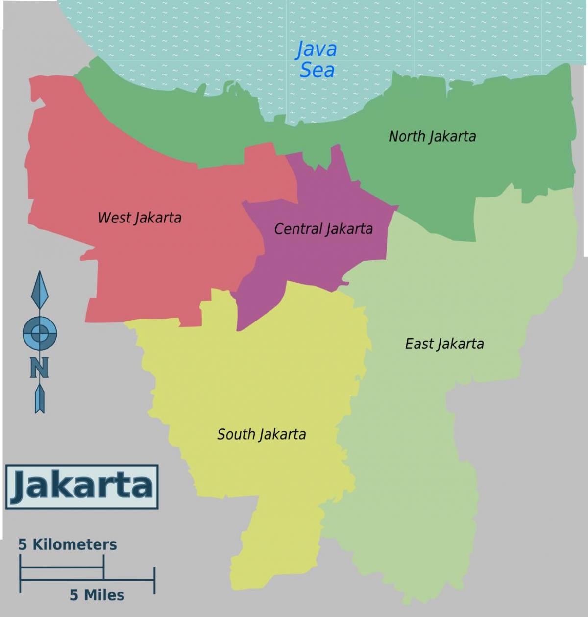 印度尼西亚首都的地图
