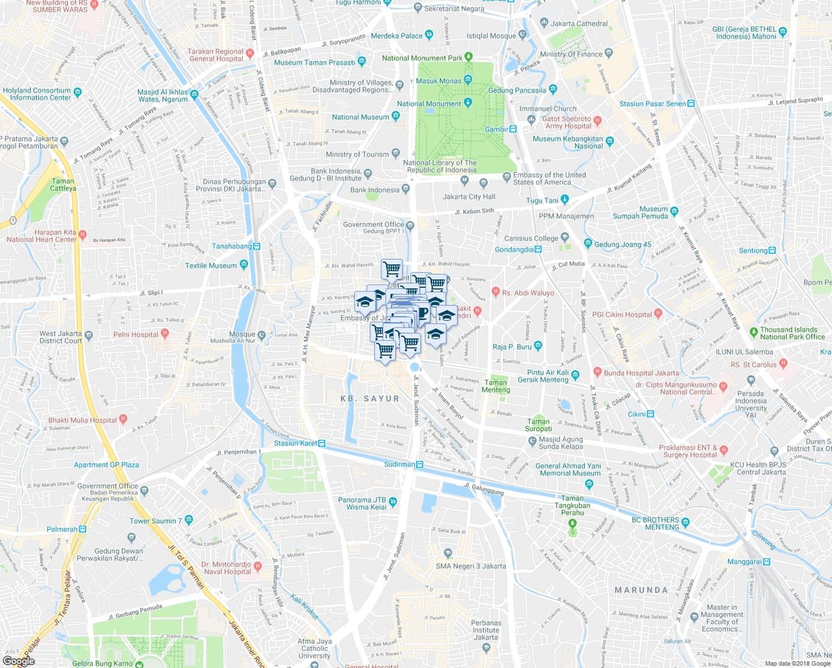 地图thamrin雅加达