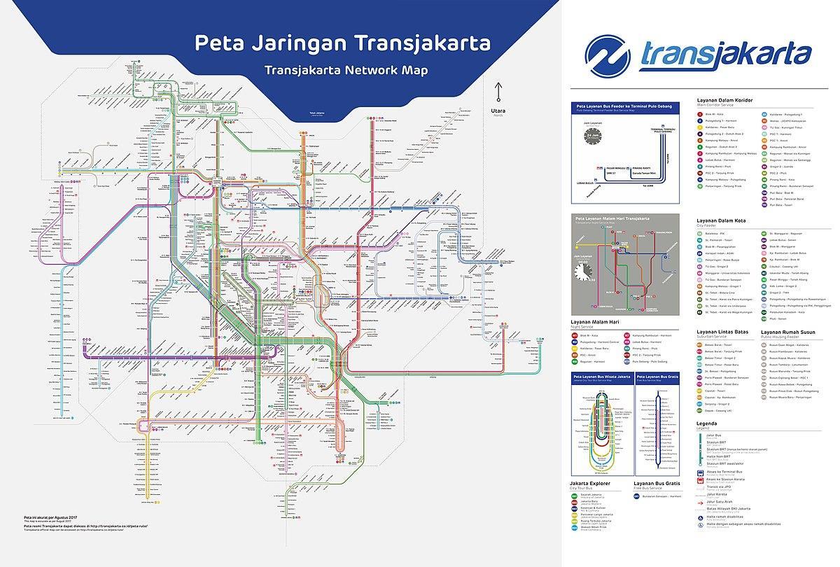 transJakarta路线图