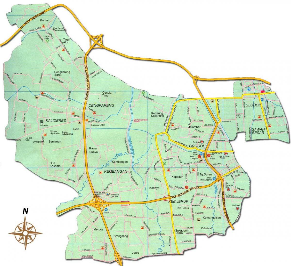 雅加达拉地图