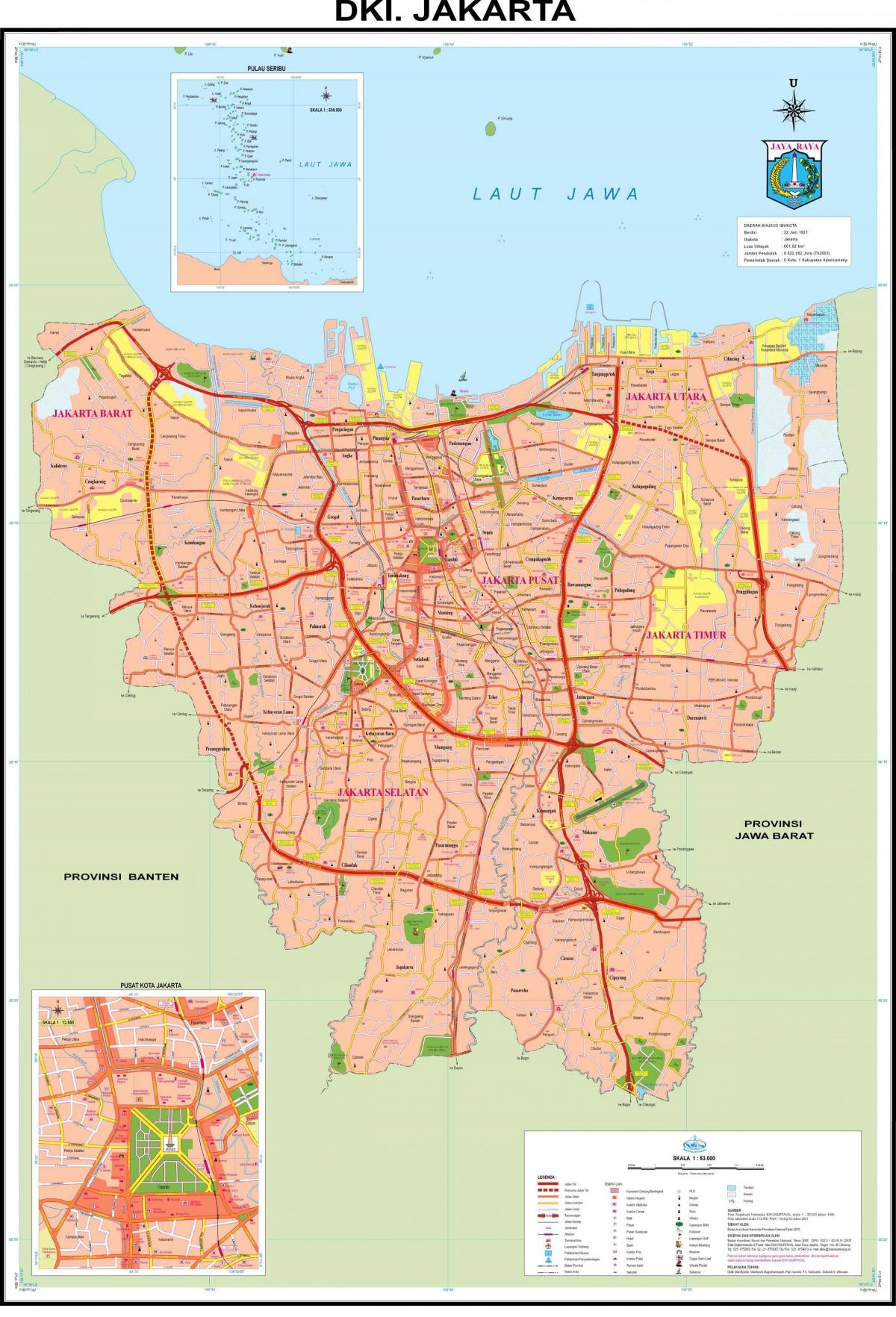 雅加达的城市地图