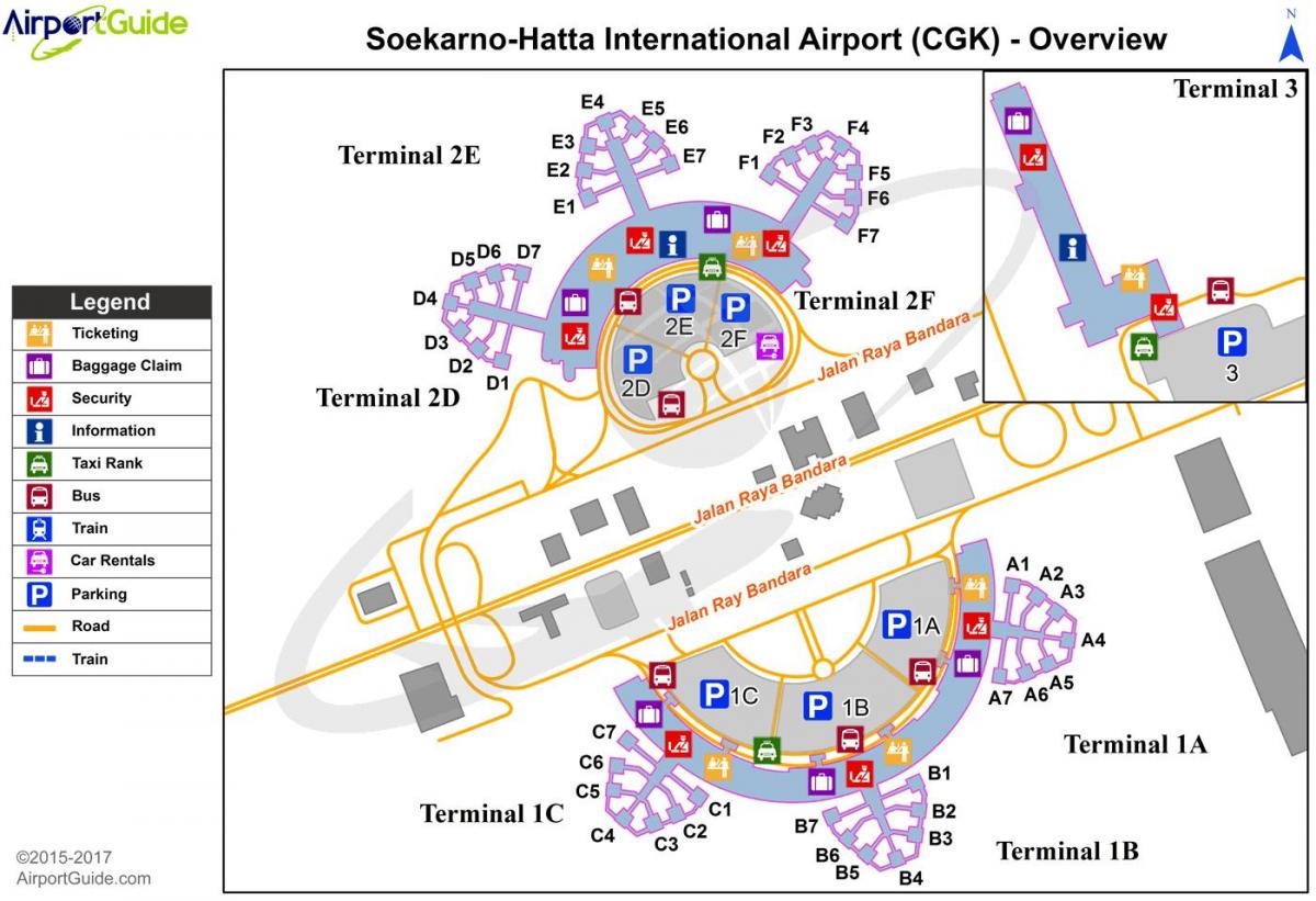 雅加达国际机场的地图