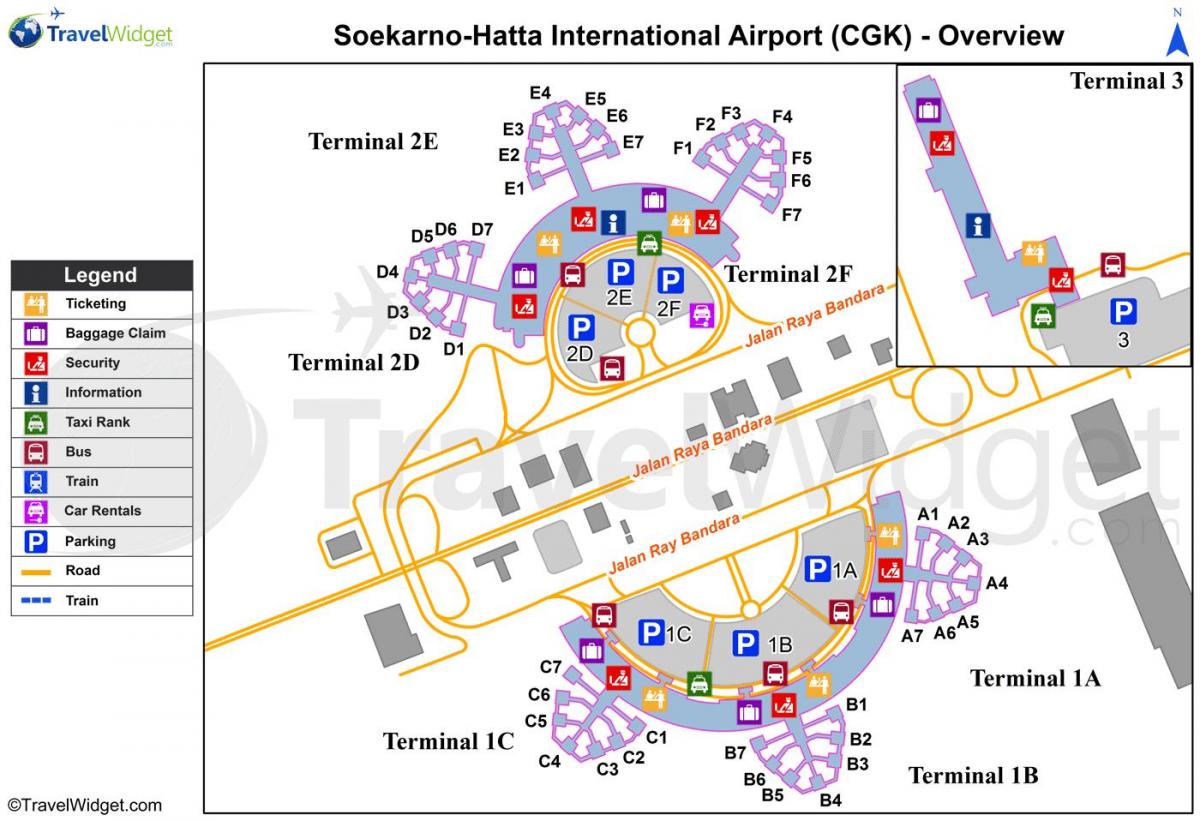 苏卡莫机场终端的地图