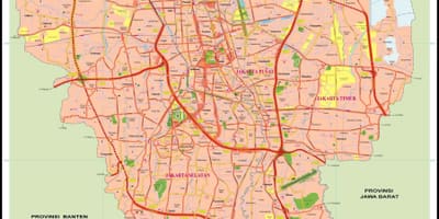 雅加达的城市地图