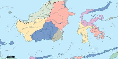 地图的雅加达地图的向量