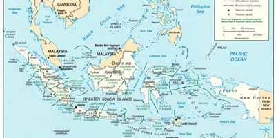 雅加达的印度尼西亚的世界地图