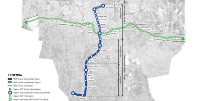 雅加达的地铁路线图