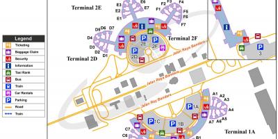 雅加达国际机场的地图